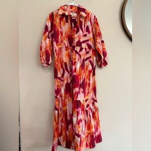 MaEve Anthropologie bettina tiered shirt dress